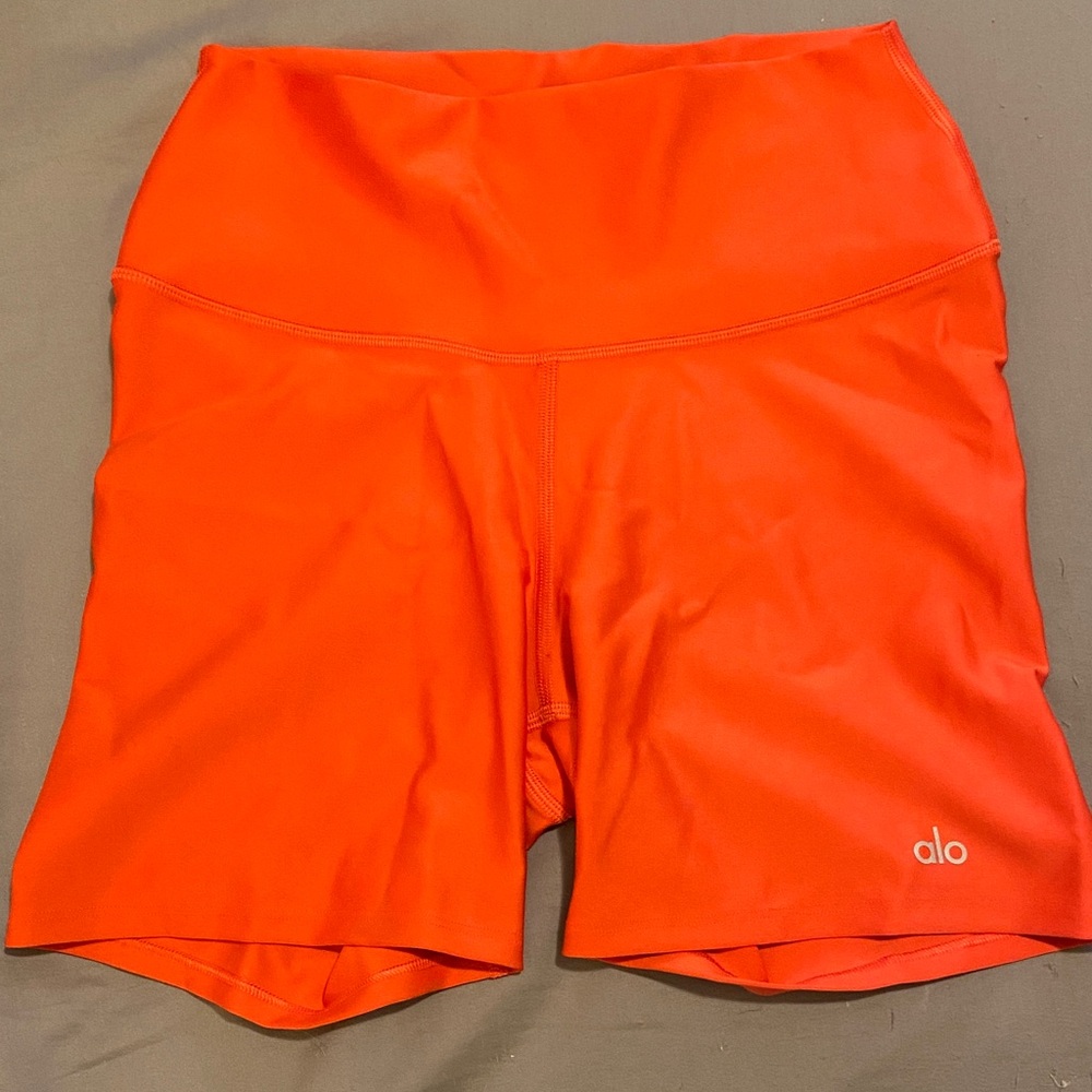 Alo Yoga High Waisted Coral Bike Shorts